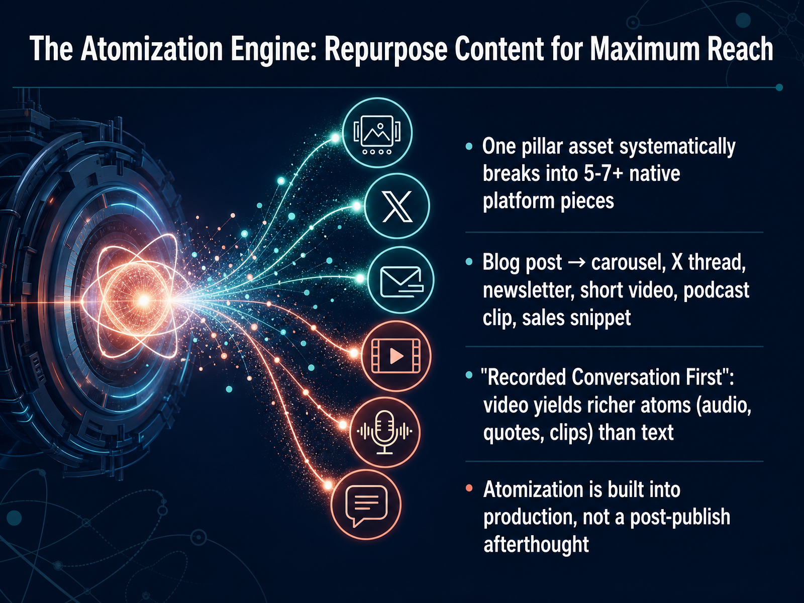 The Atomization Engine: Repurpose Content for Maximum Reach