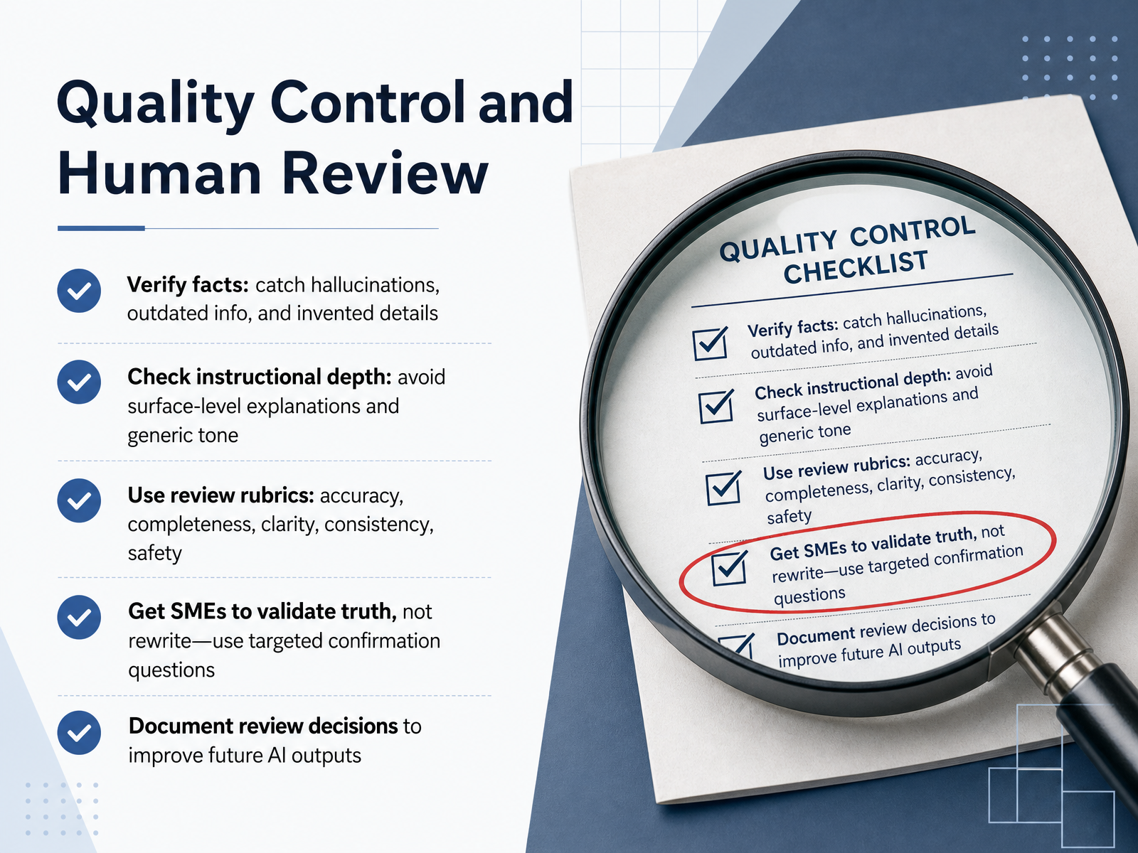 Quality Control and Human Review