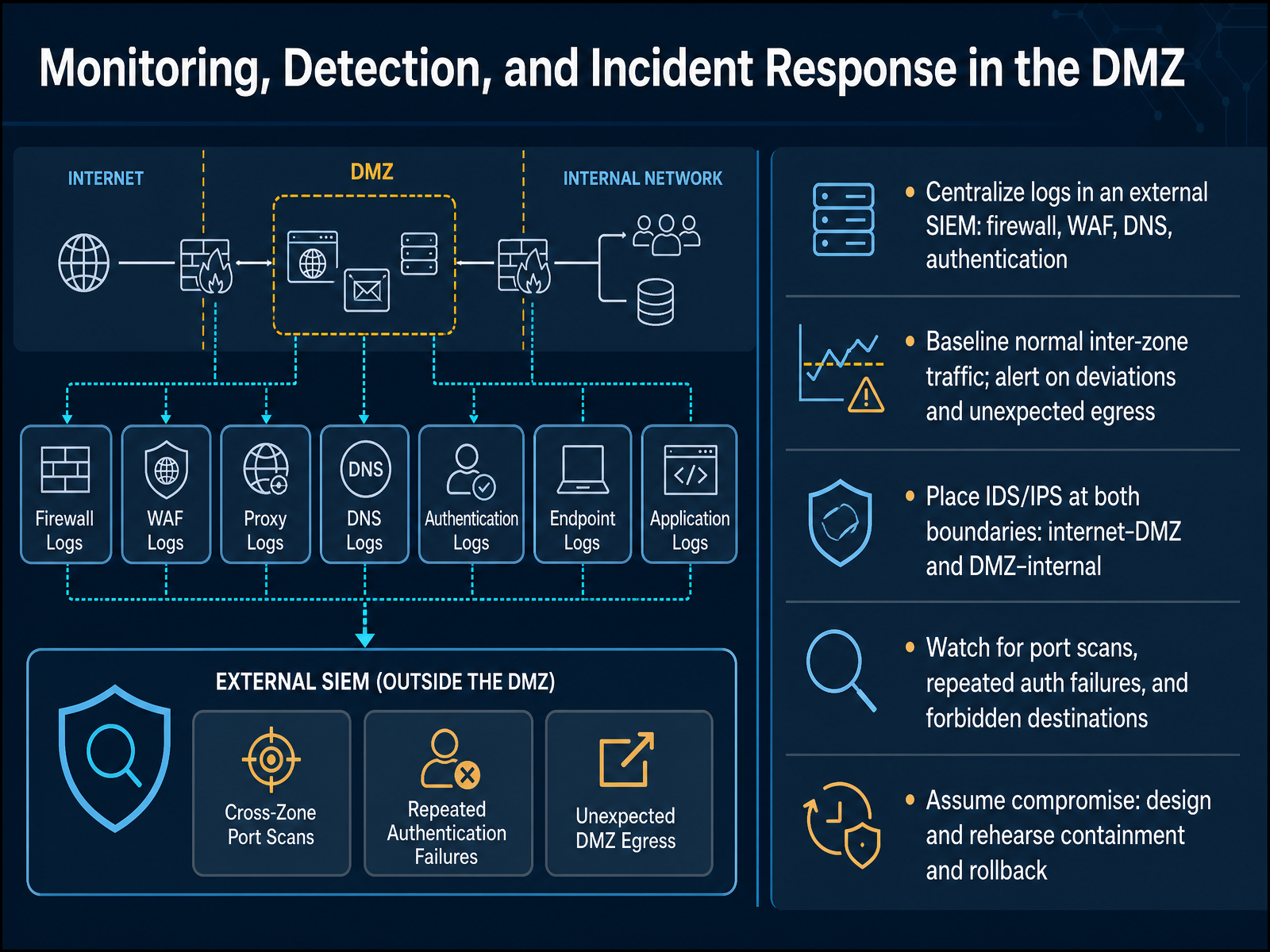 Monitoring, Detection, and Incident Response in the DMZ