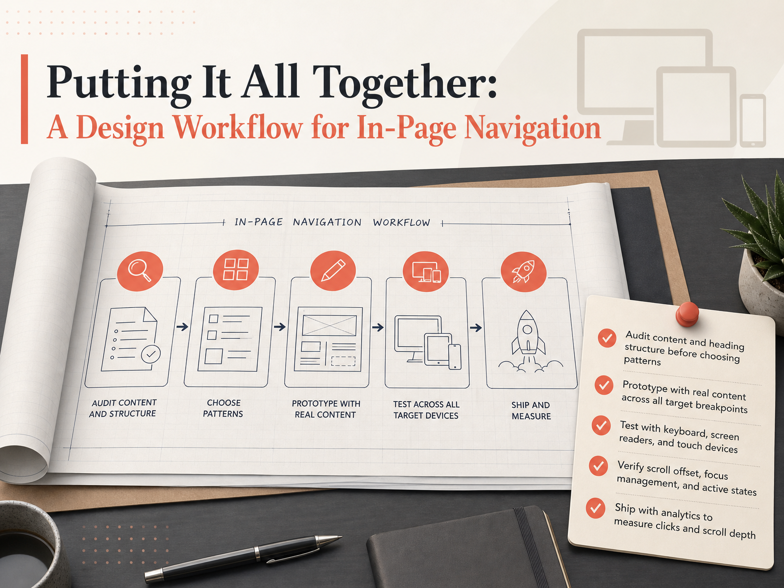 Putting It All Together: A Design Workflow for In-Page Navigation