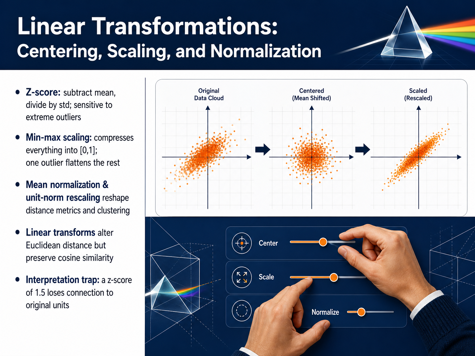 Linear Transformations: Centering, Scaling, and Normalization