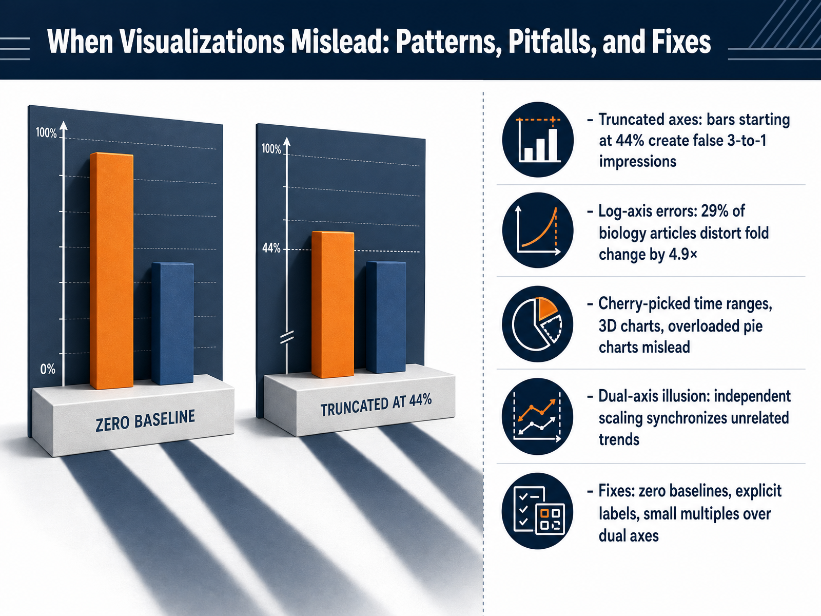 When Visualizations Mislead: Patterns, Pitfalls, and Fixes