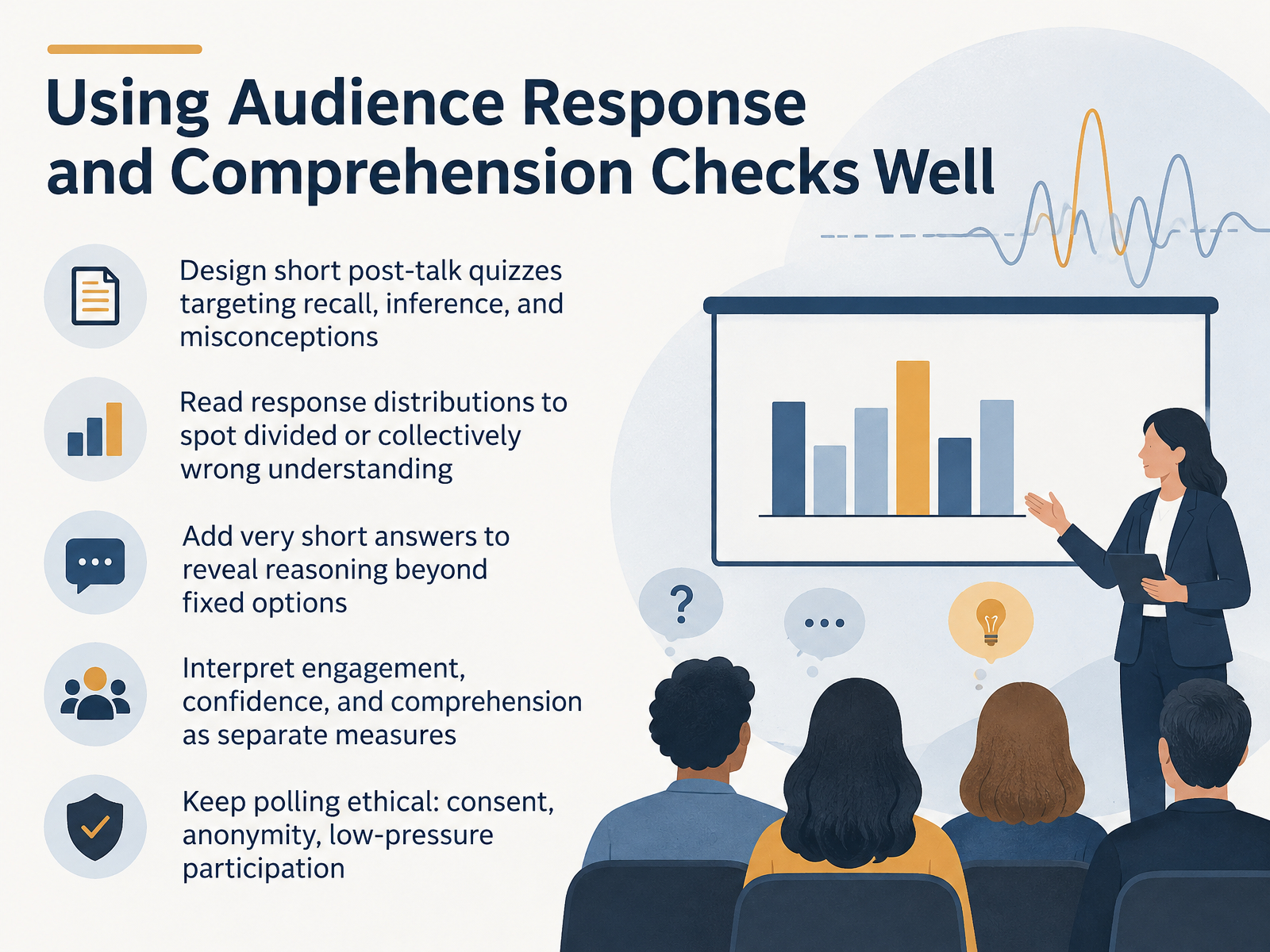 Using Audience Response and Comprehension Checks Well