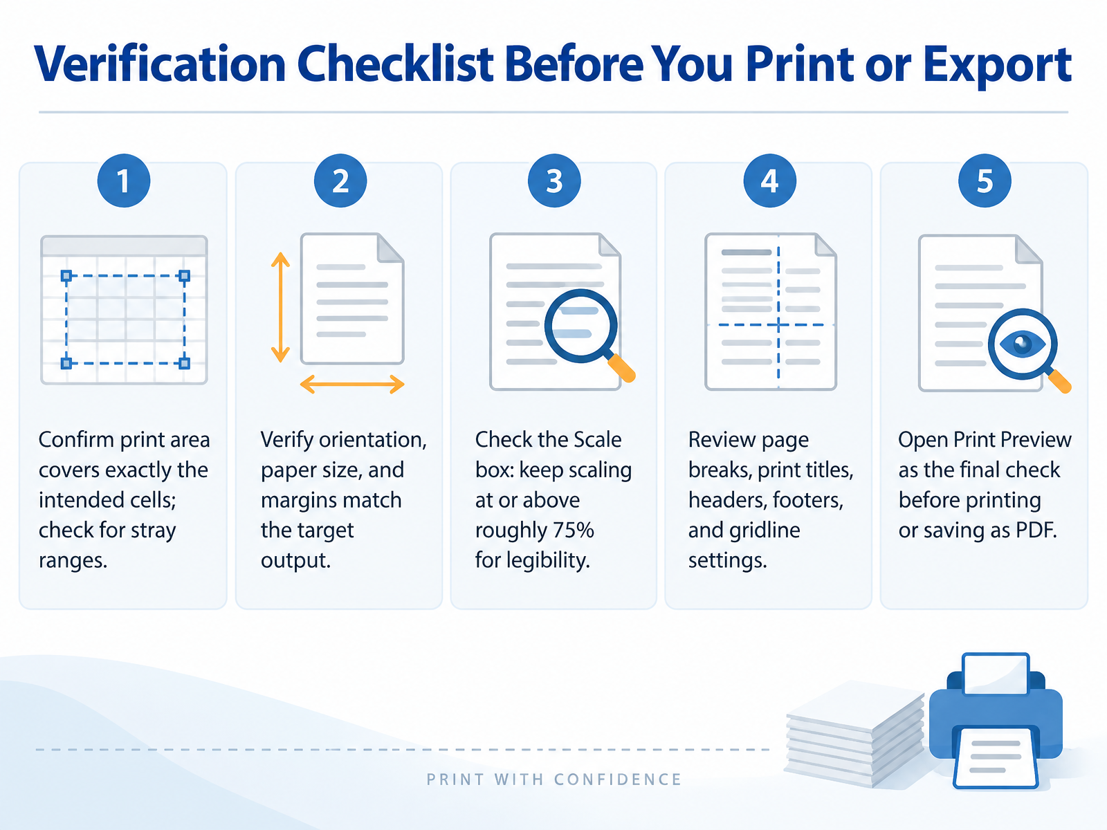 Verification Checklist Before You Print or Export