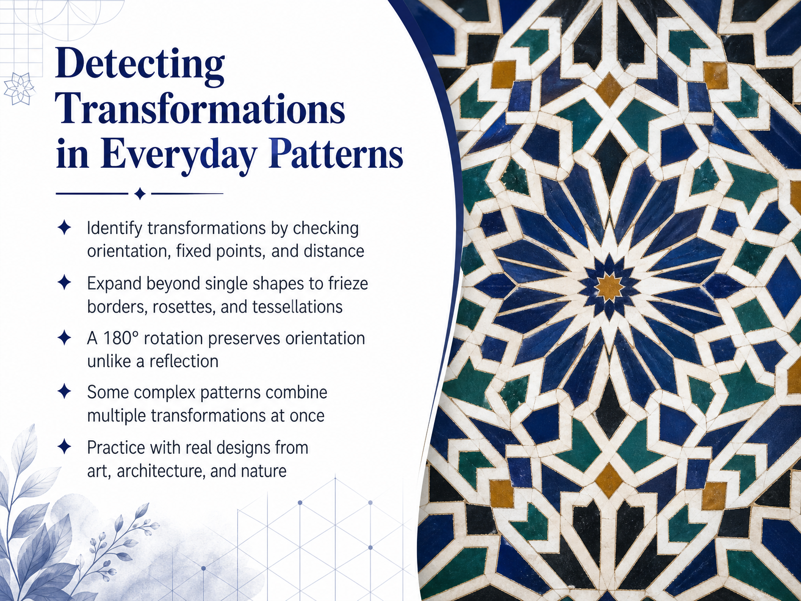 Detecting Transformations in Everyday Patterns