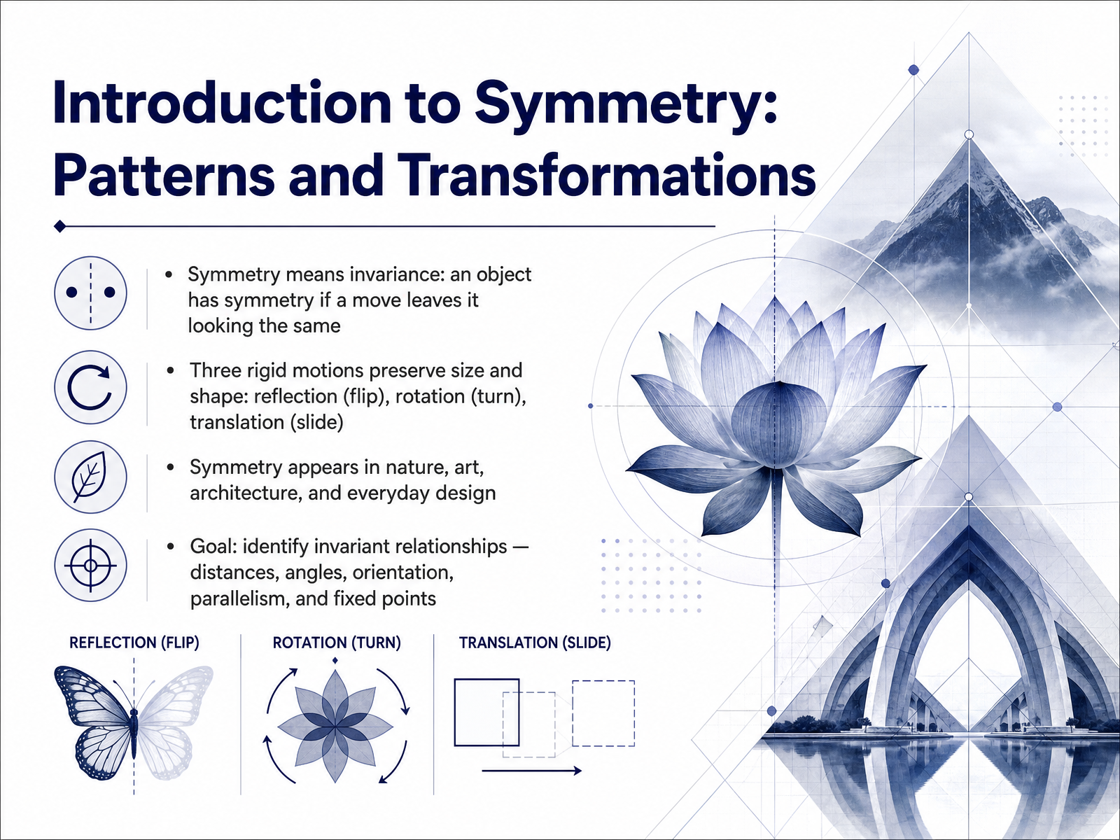 Symmetry Patterns & Transformations