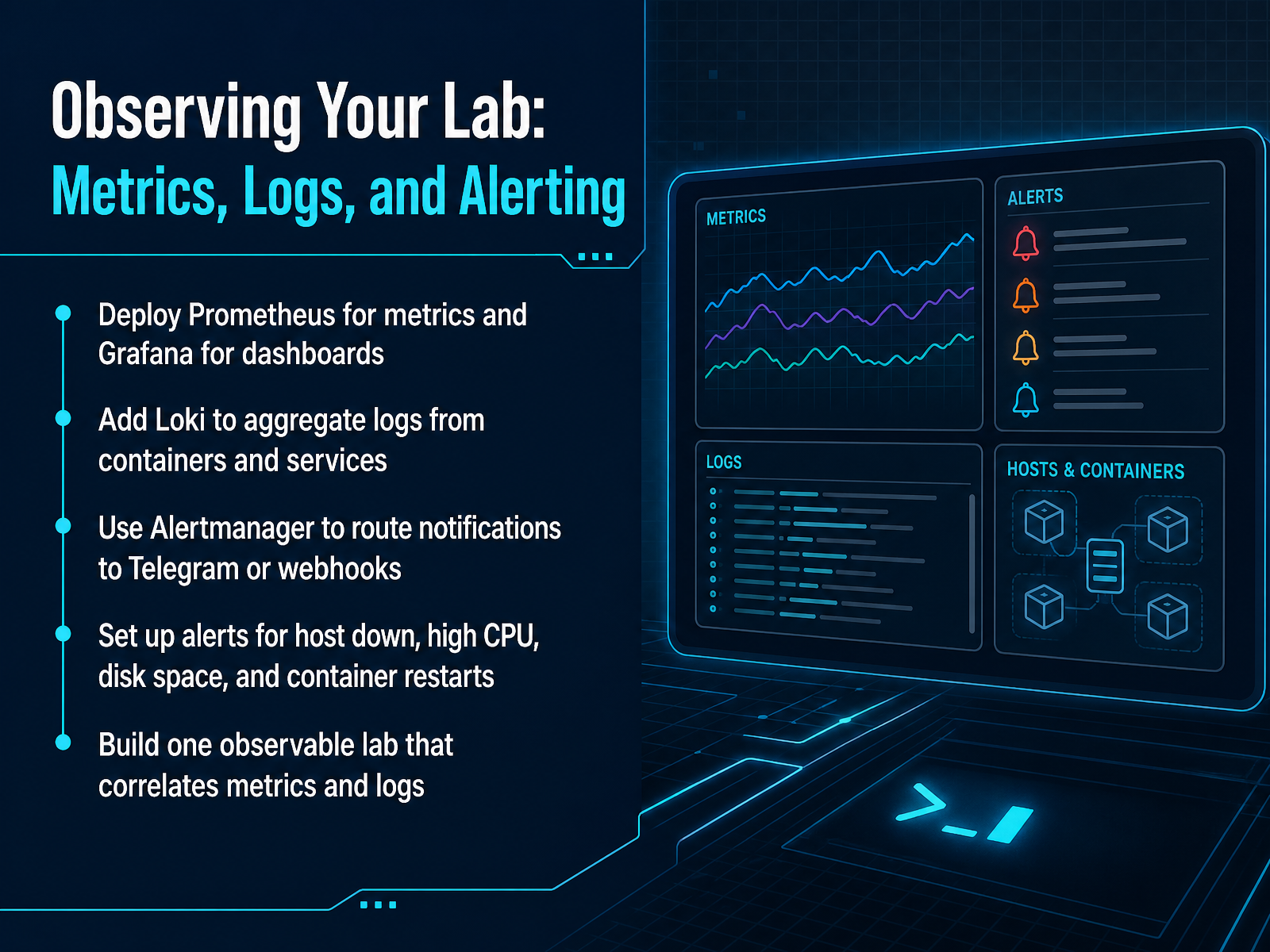 Observing Your Lab: Metrics, Logs, and Alerting