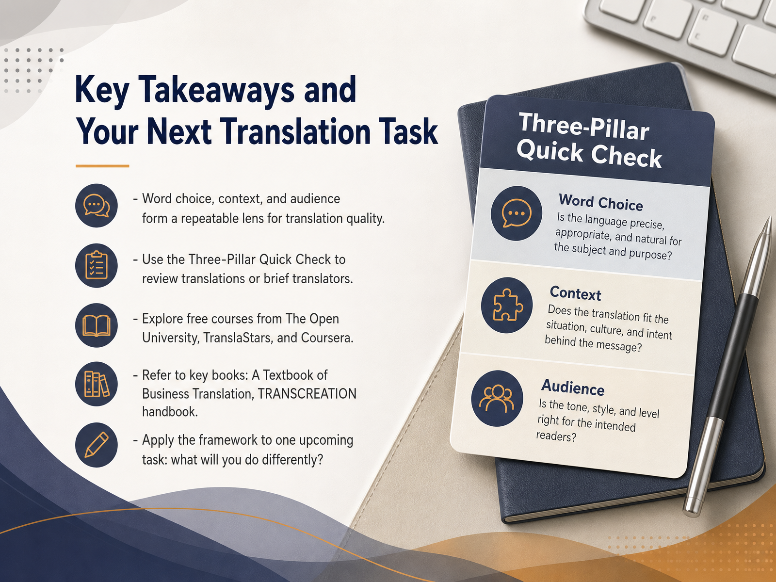 Key Takeaways and Your Next Translation Task