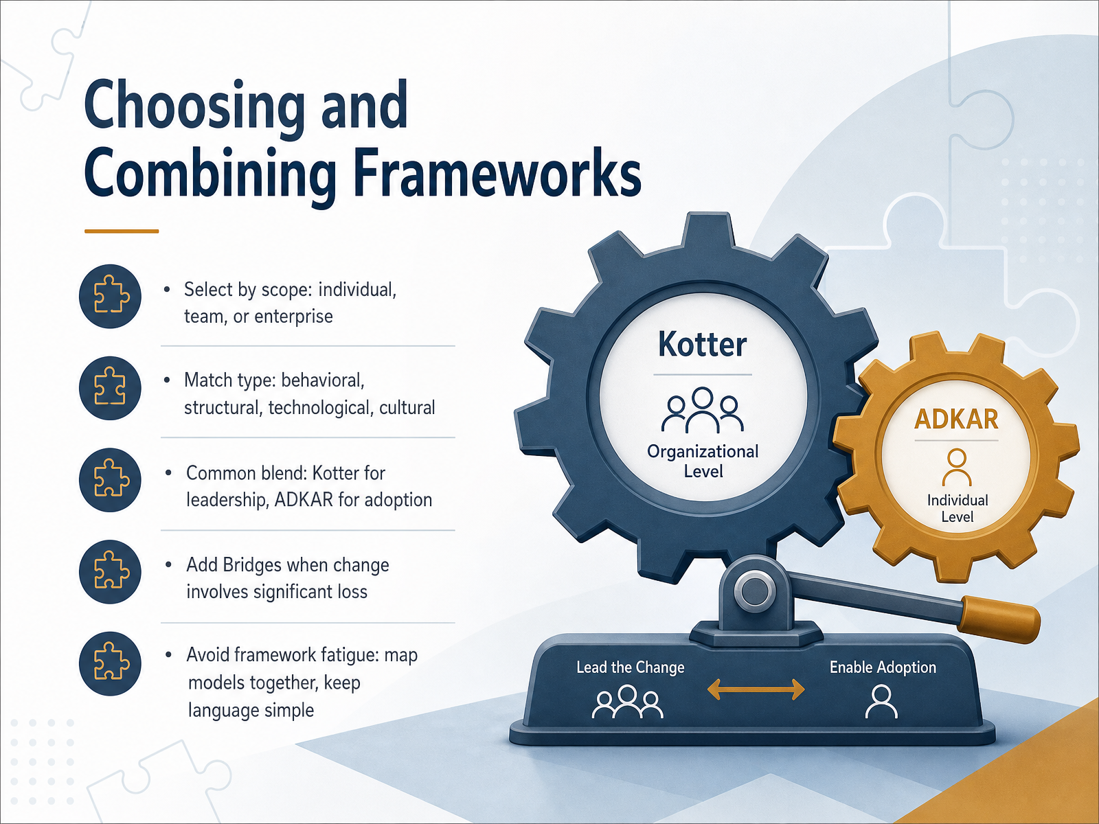 Choosing and Combining Frameworks