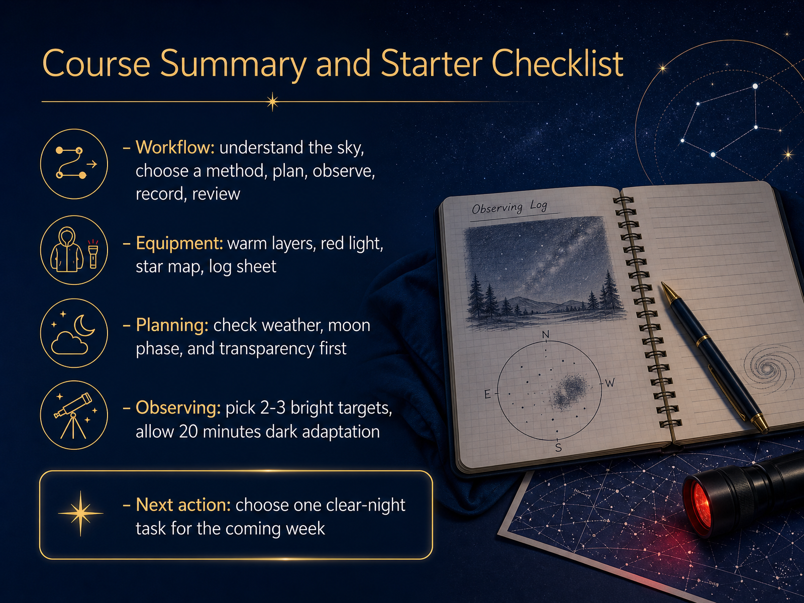 Course Summary and Starter Checklist