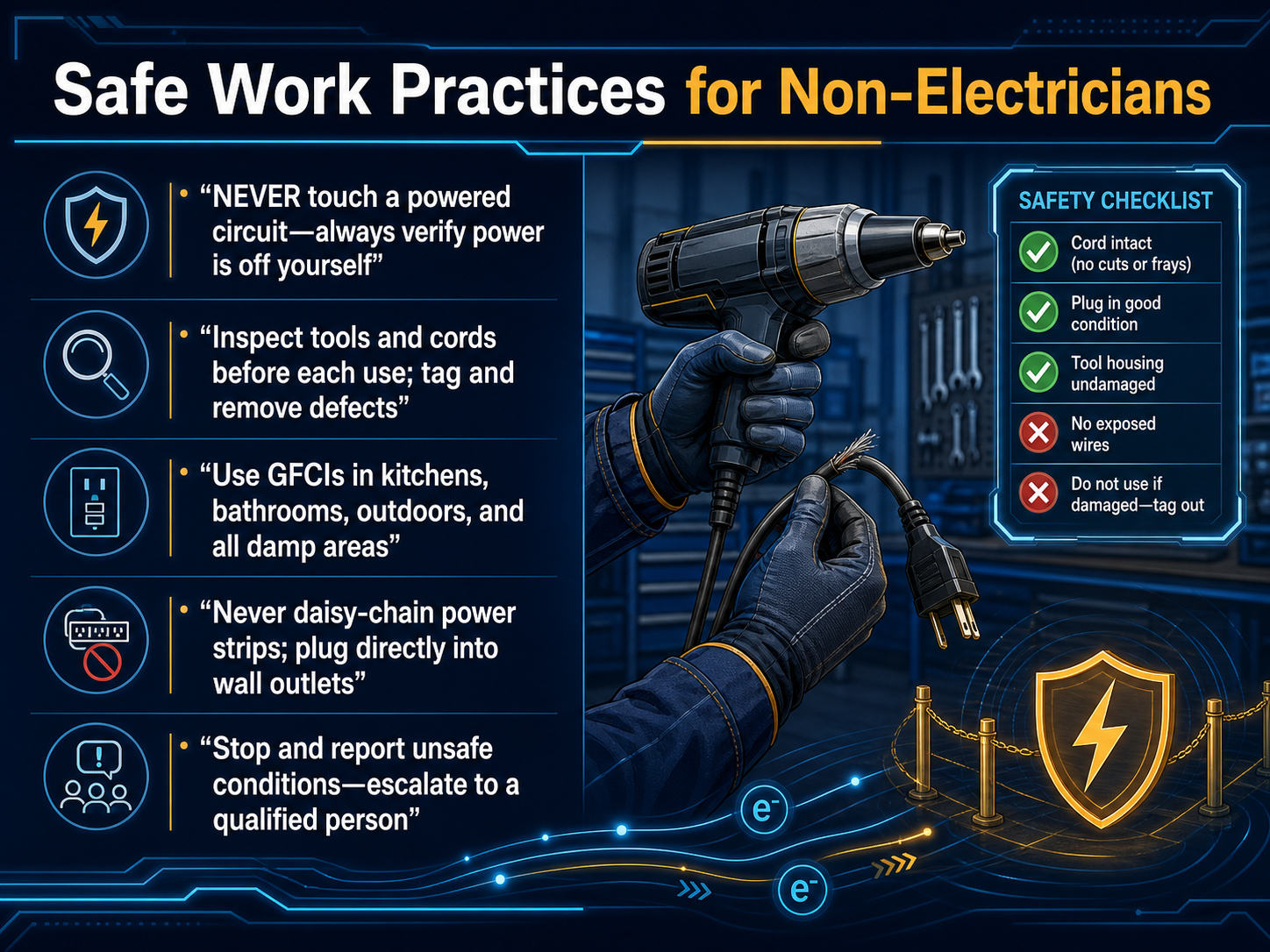 Safe Work Practices for Non-Electricians