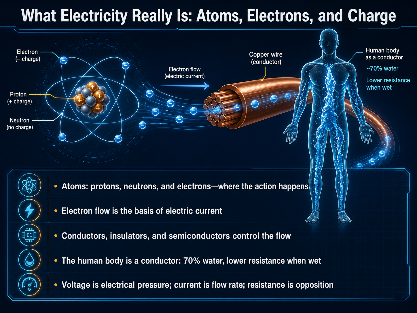 What Electricity Really Is: Atoms, Electrons, and Charge