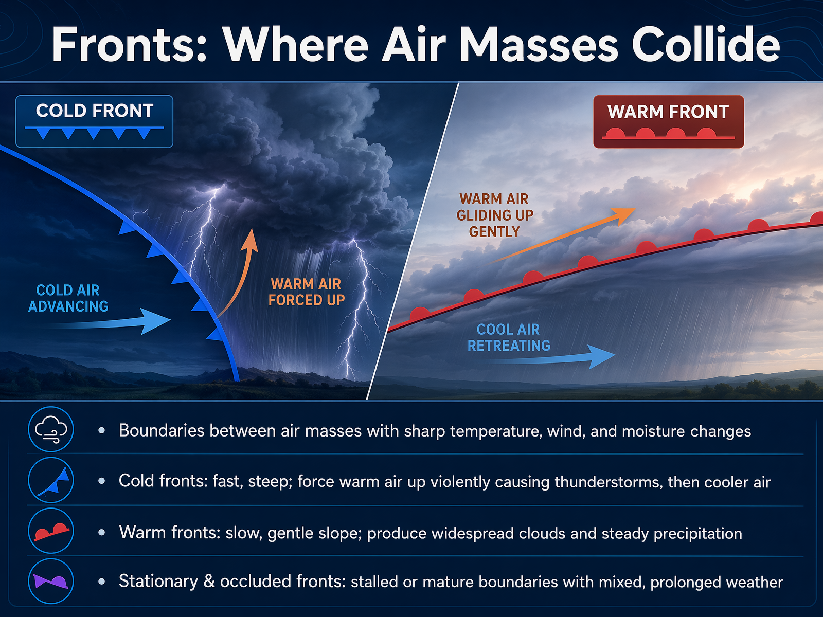 Fronts: Where Air Masses Collide