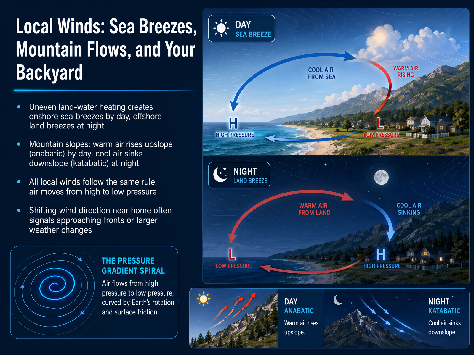 Local Winds: Sea Breezes, Mountain Flows, and Your Backyard