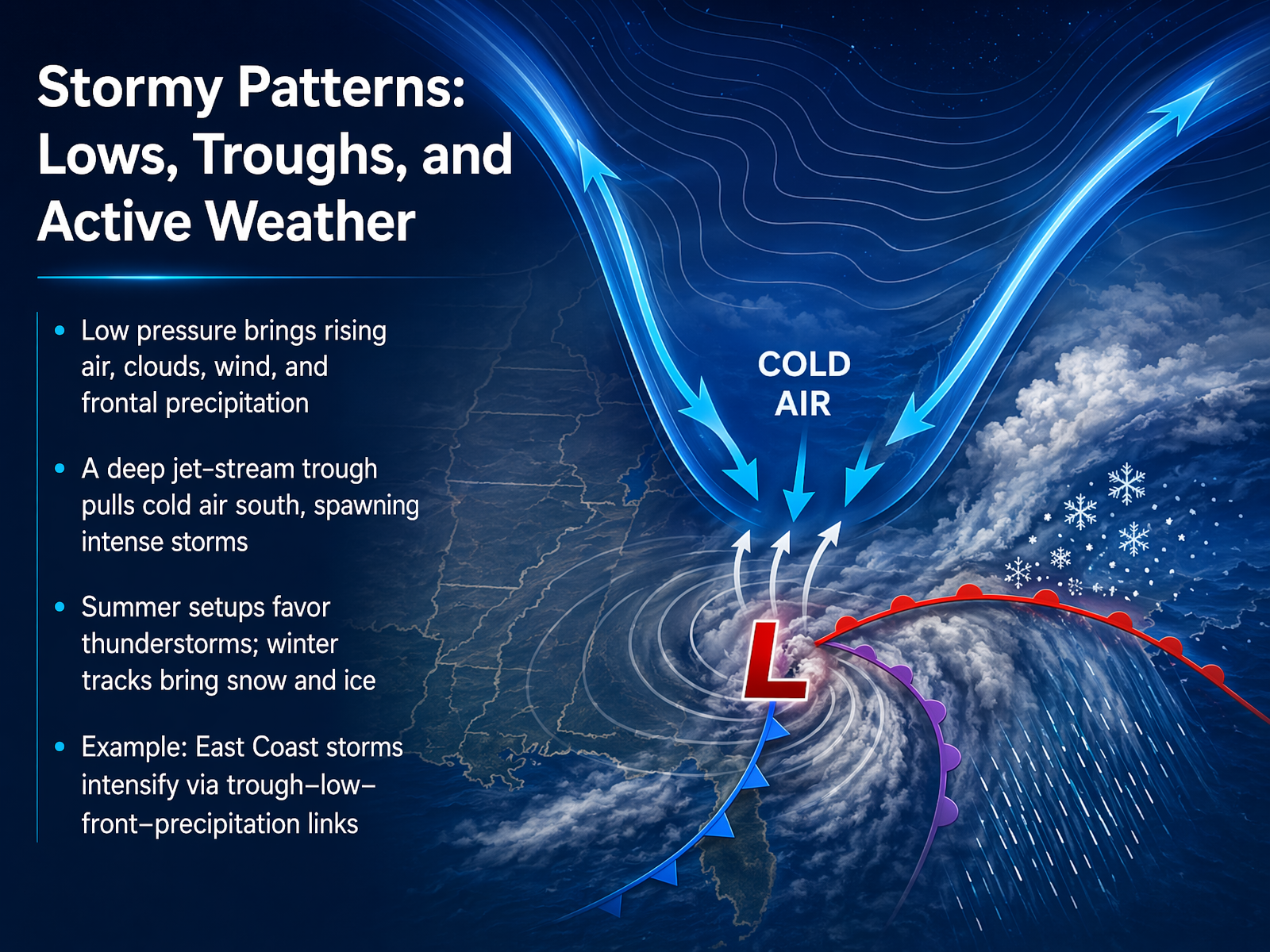 Stormy Patterns: Lows, Troughs, and Active Weather