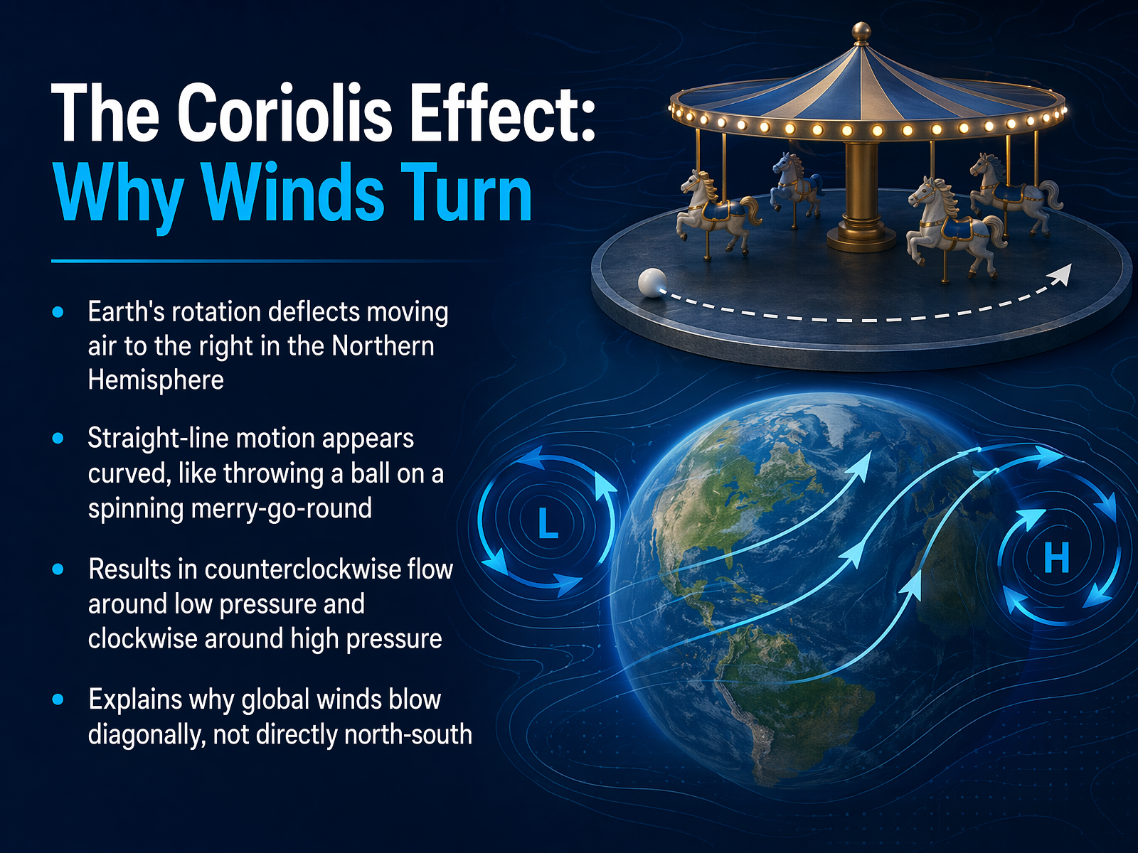The Coriolis Effect: Why Winds Turn