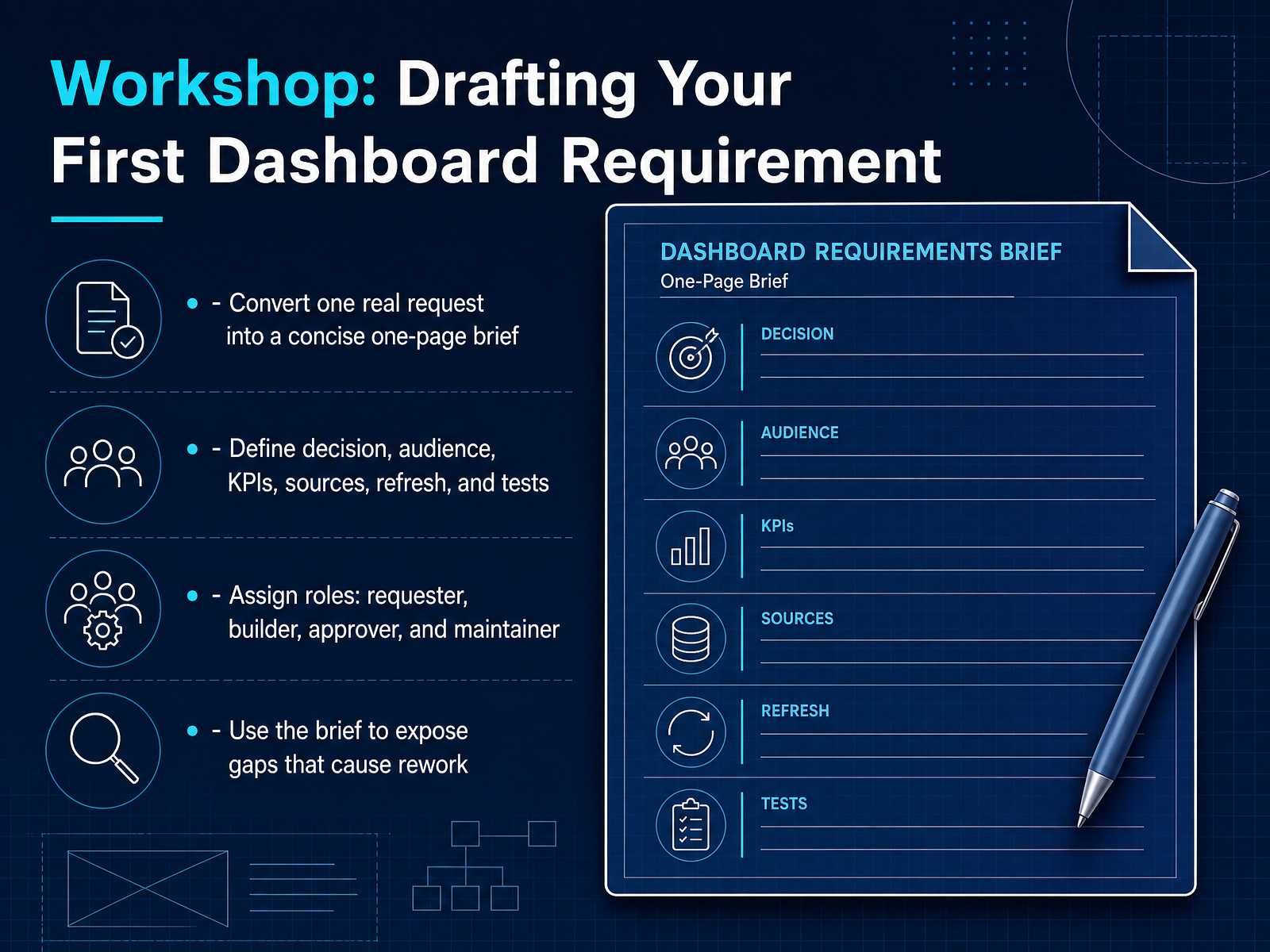 Workshop: Drafting Your First Dashboard Requirement