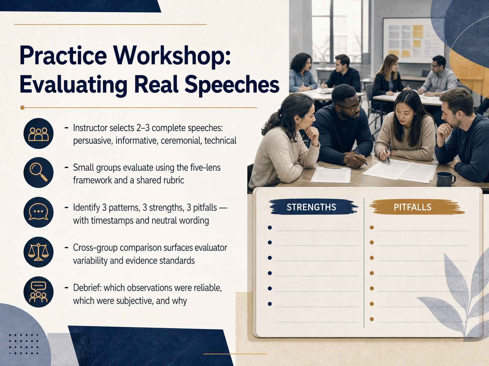 Practice Workshop: Evaluating Real Speeches