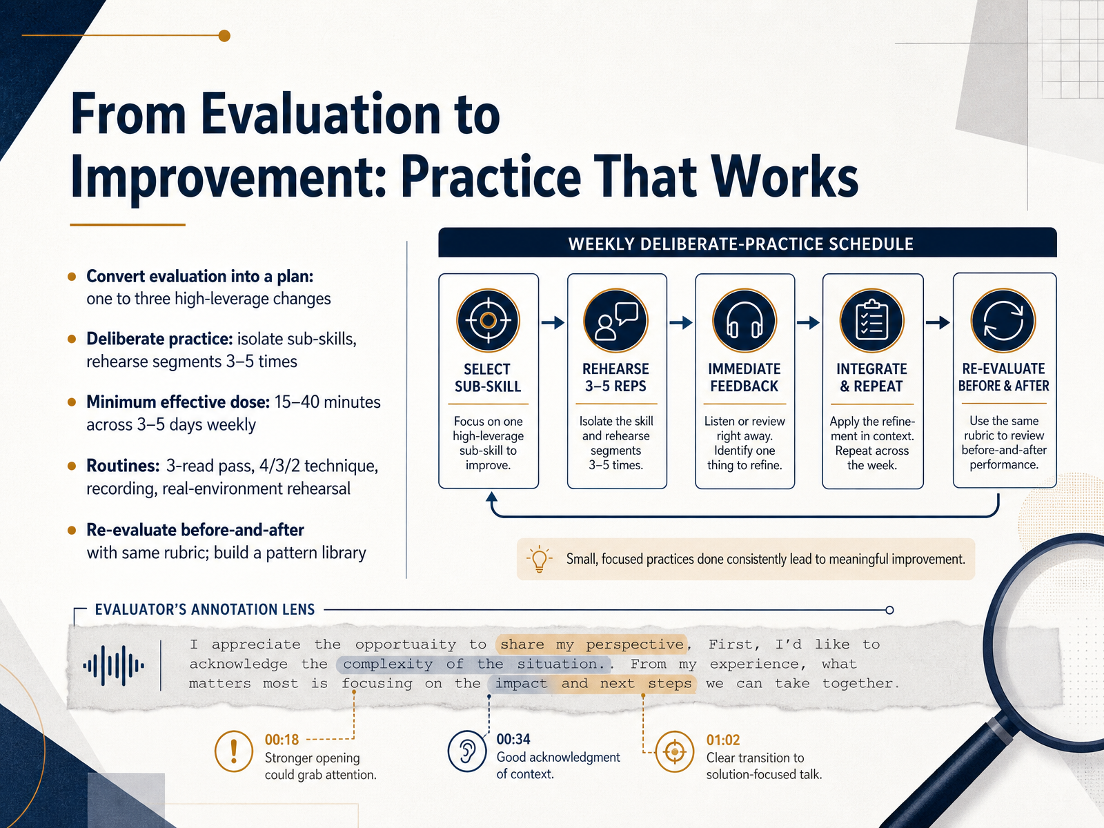 From Evaluation to Improvement: Practice That Works