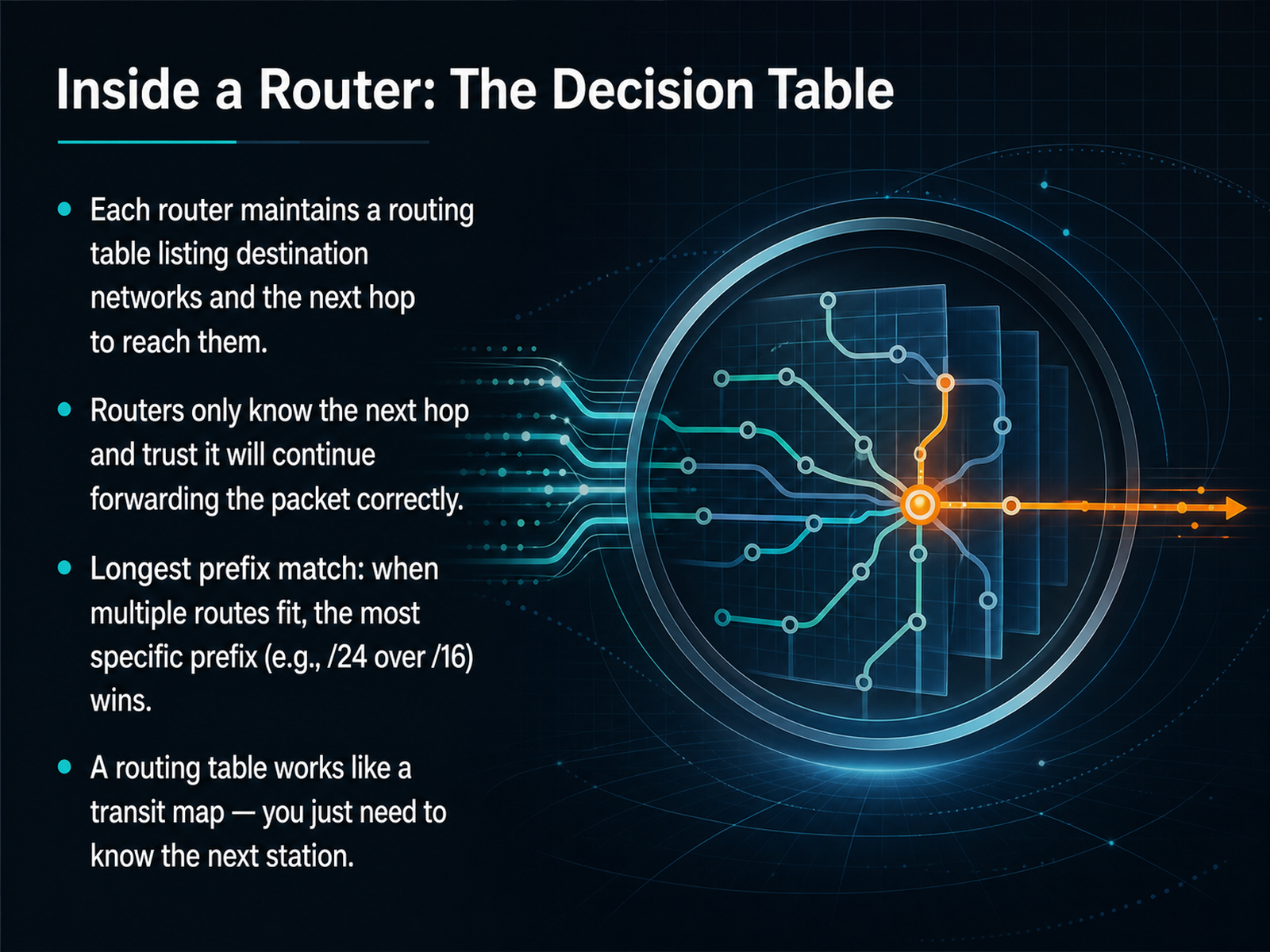 Inside a Router: The Decision Table