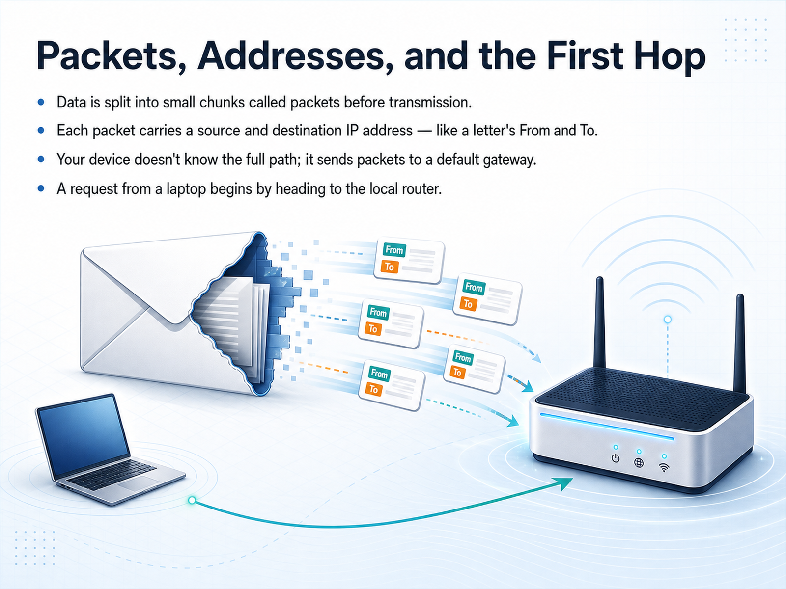 Packets, Addresses, and the First Hop