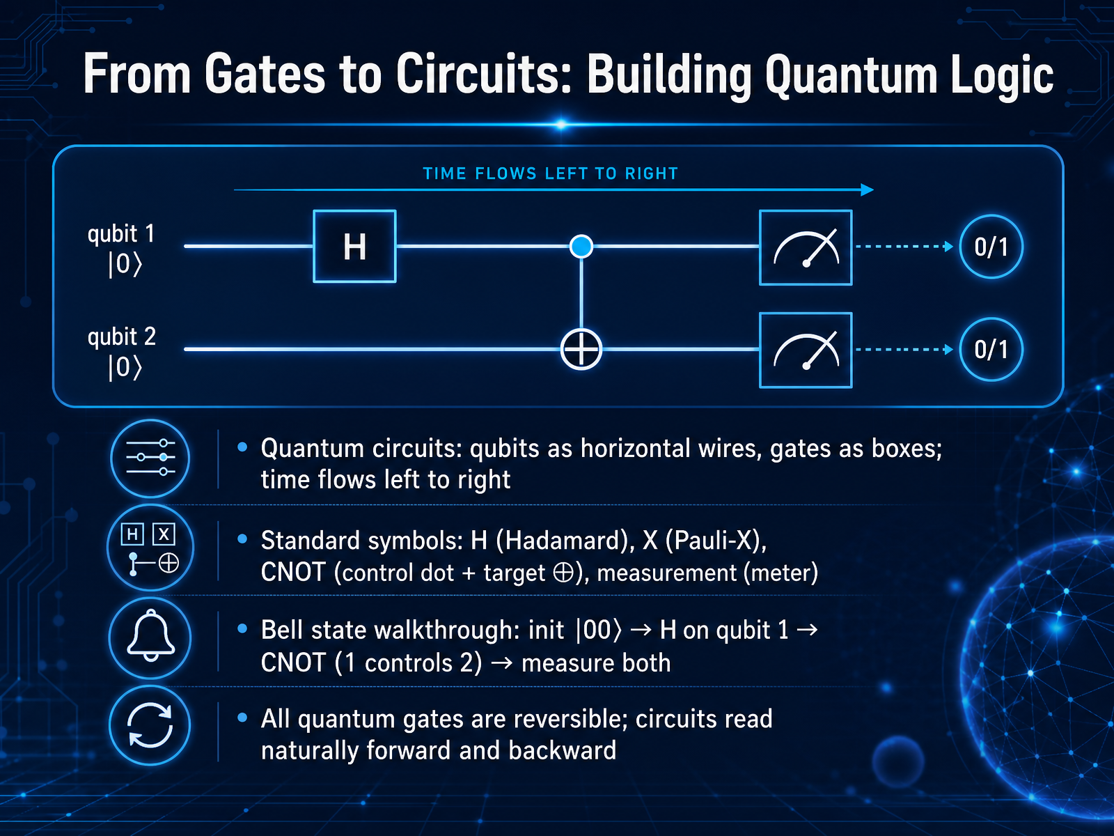 From Gates to Circuits: Building Quantum Logic