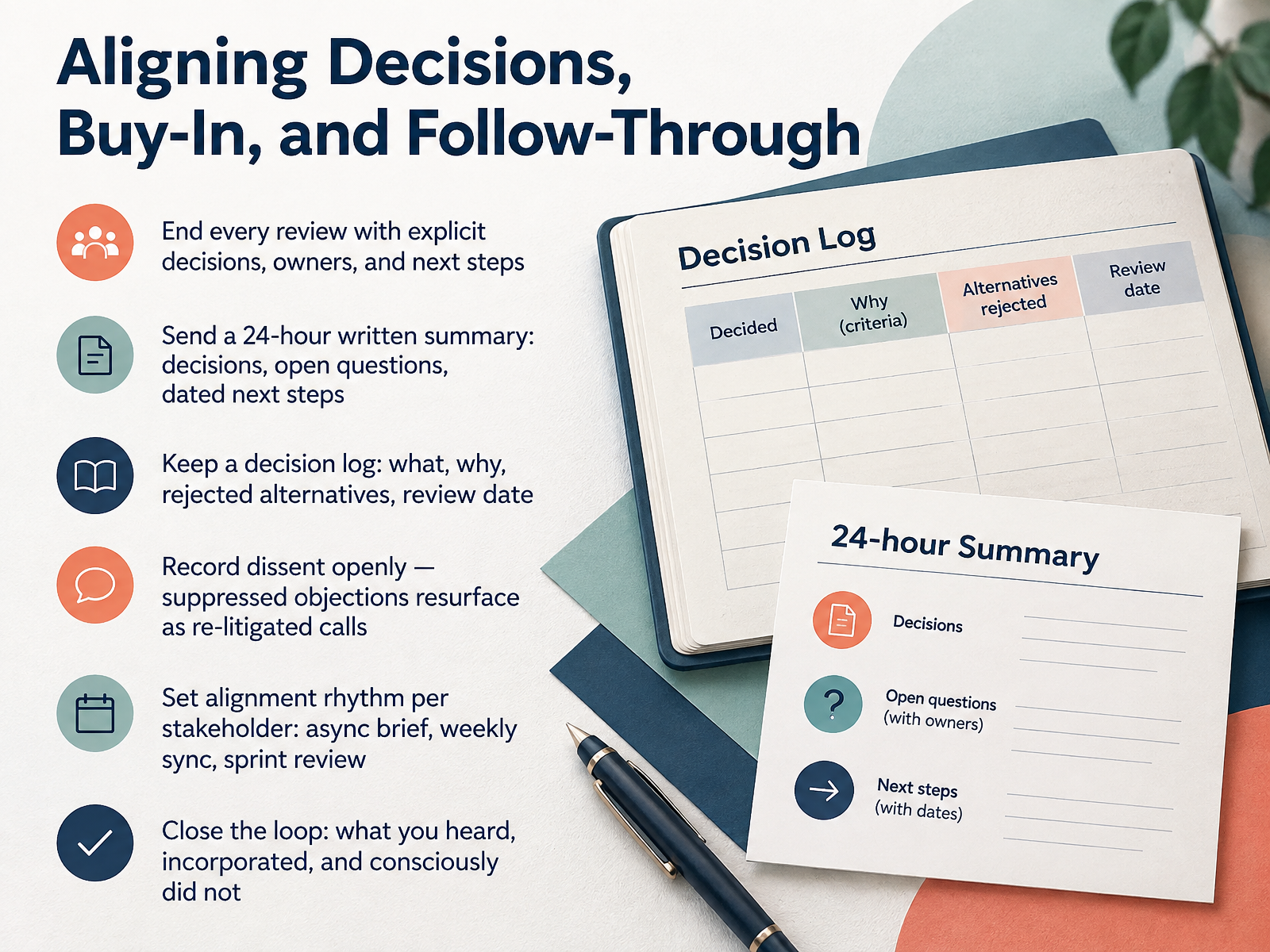 Aligning Decisions, Buy-In, and Follow-Through