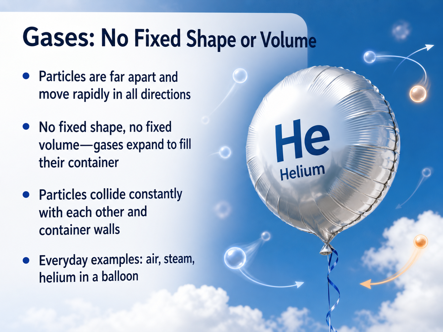 Gases: No Fixed Shape or Volume