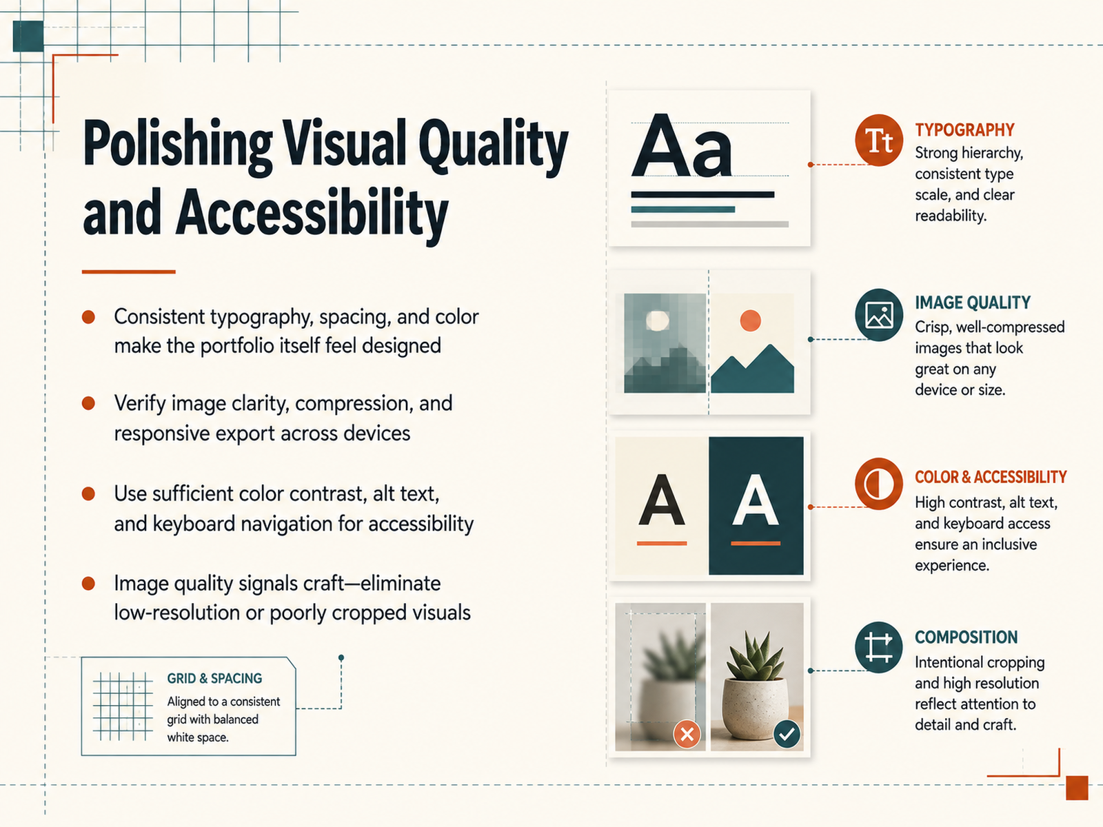 Polishing Visual Quality and Accessibility