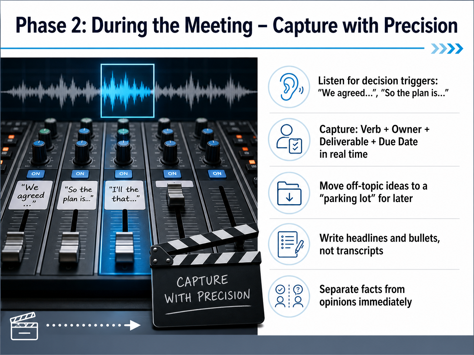 Phase 2: During the Meeting – Capture with Precision