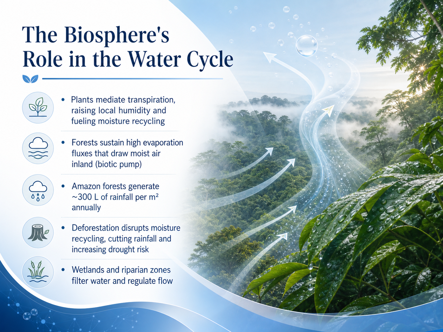 The Biosphere's Role in the Water Cycle