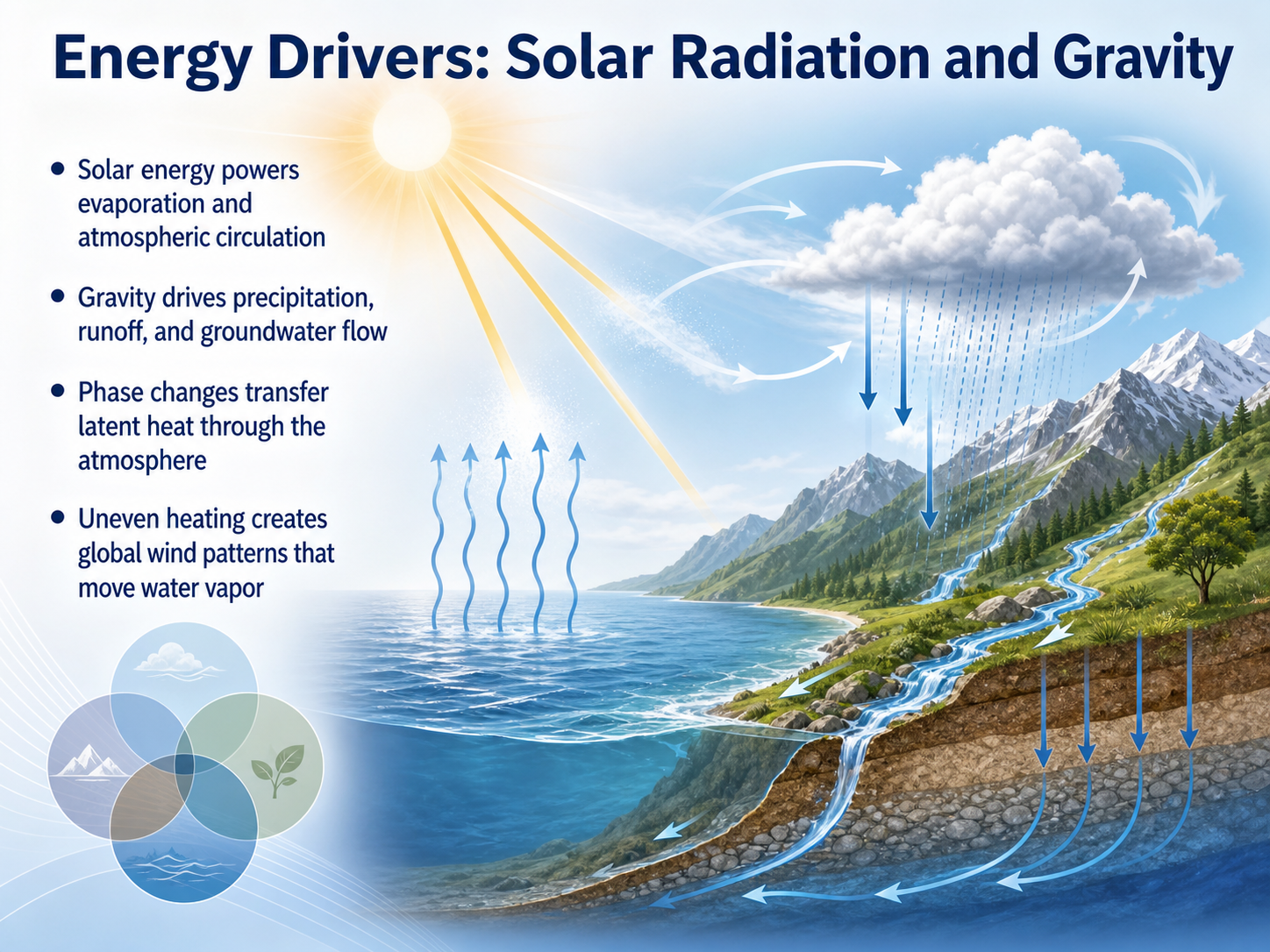 Energy Drivers: Solar Radiation and Gravity