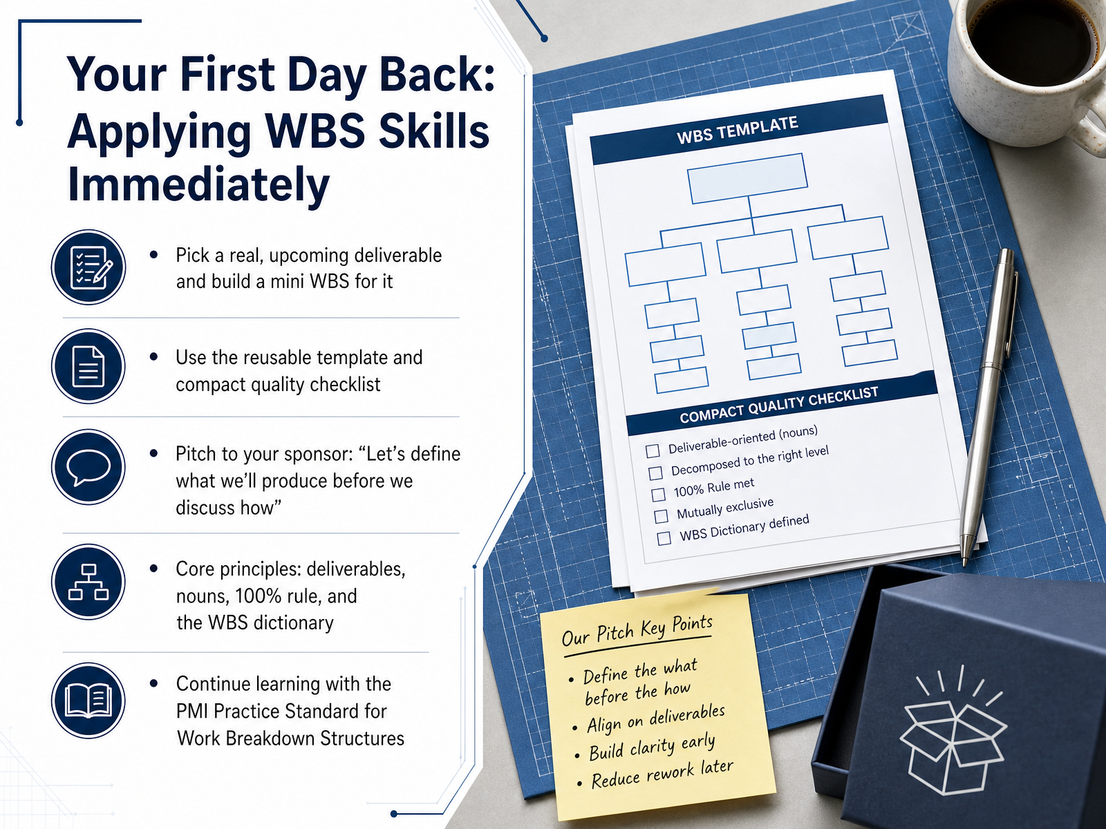 Your First Day Back: Applying WBS Skills Immediately