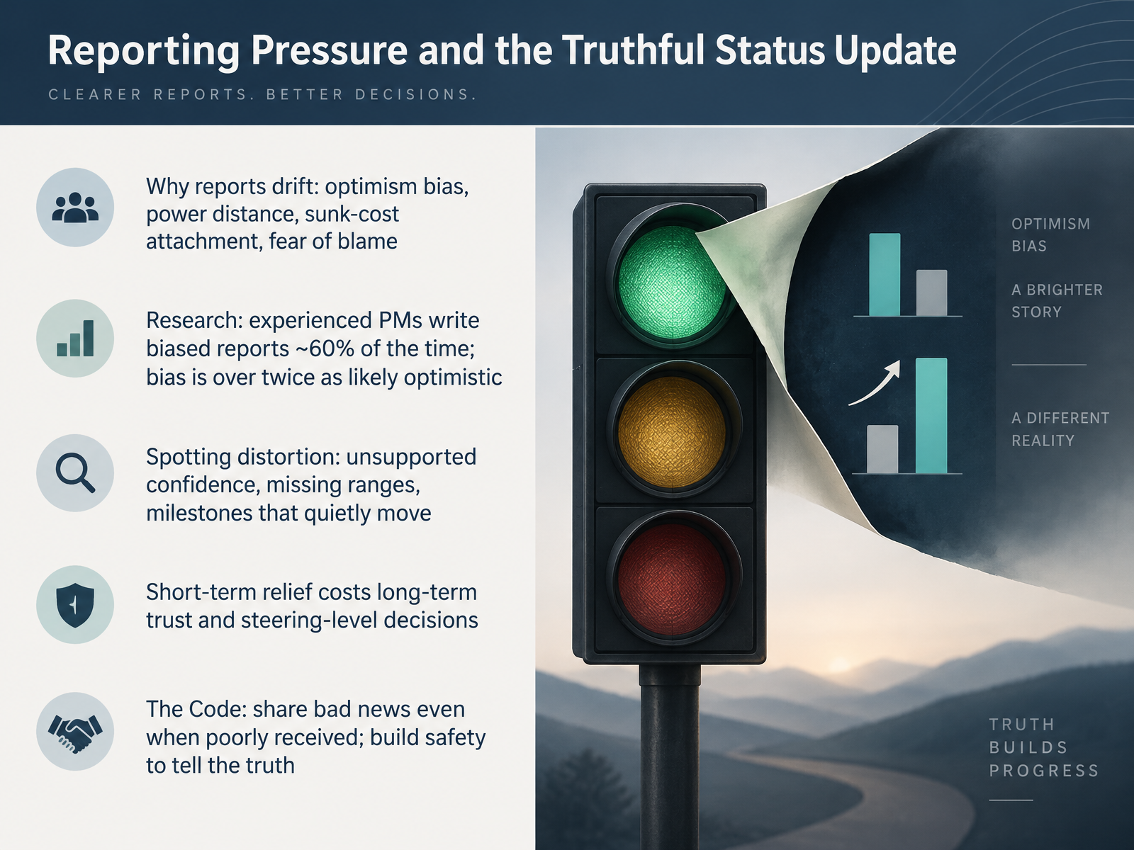 Reporting Pressure and the Truthful Status Update