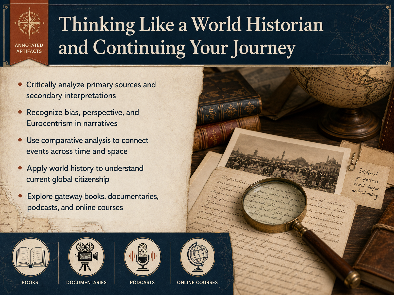 Thinking Like a World Historian and Continuing Your Journey