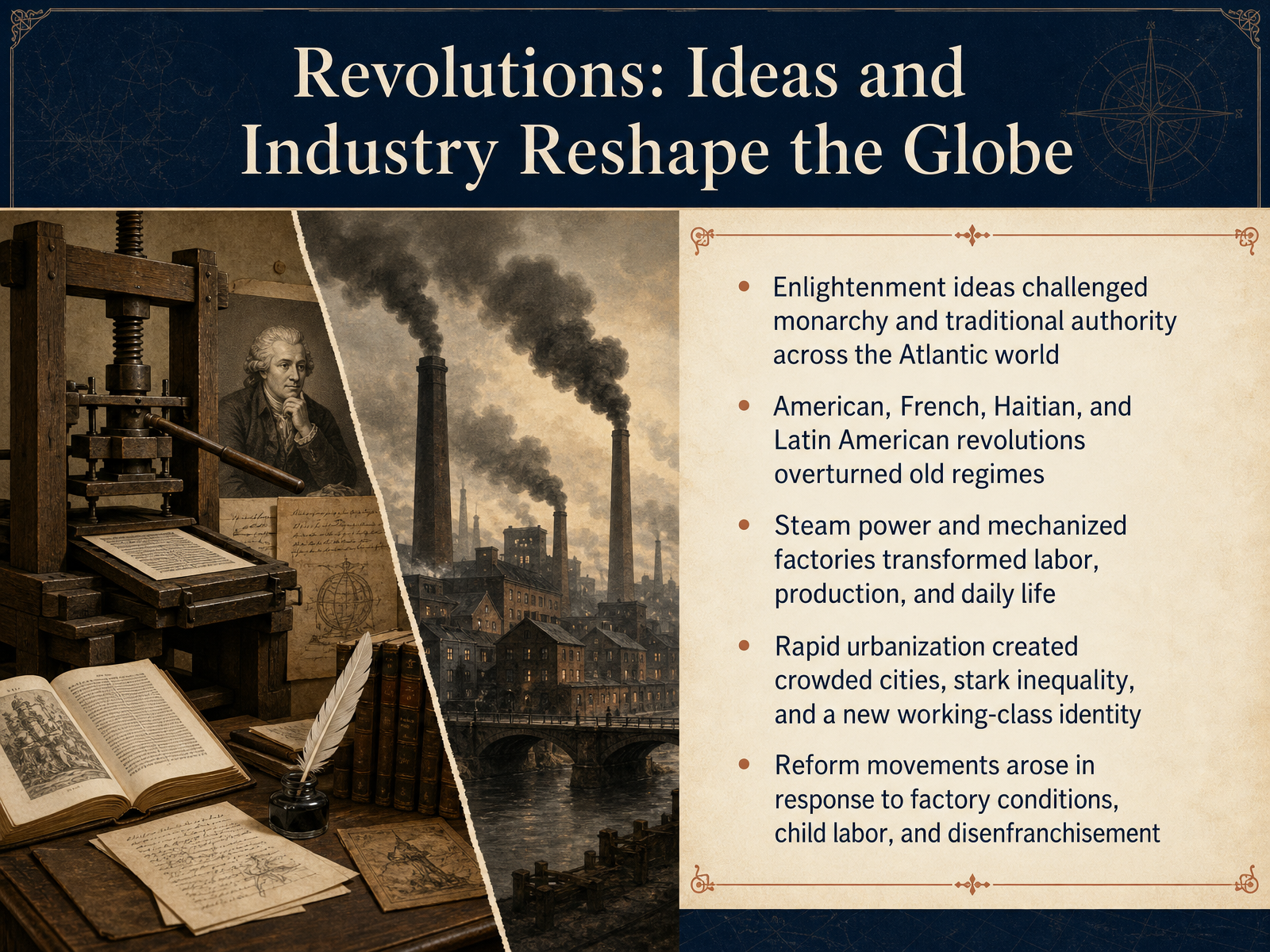 Revolutions: Ideas and Industry Reshape the Globe