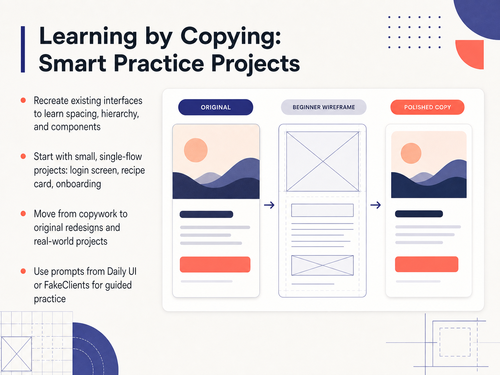 Learning by Copying: Smart Practice Projects
