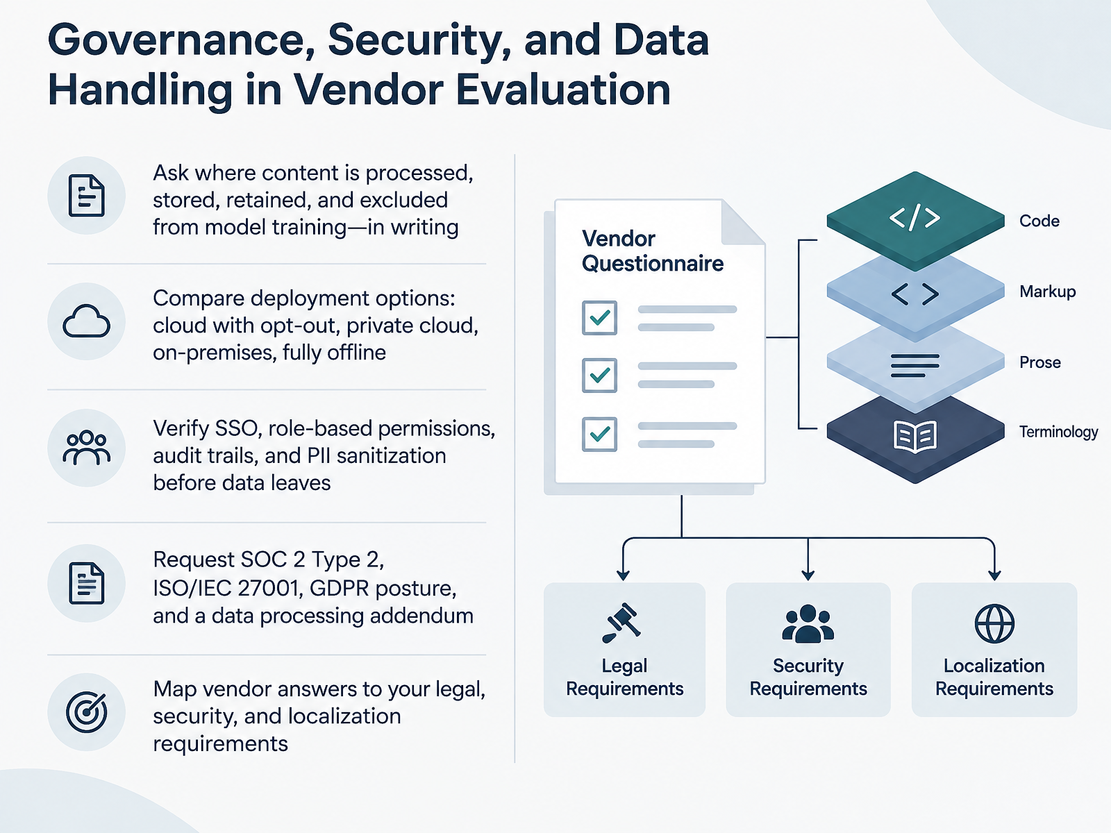 Governance, Security, and Data Handling in Vendor Evaluation