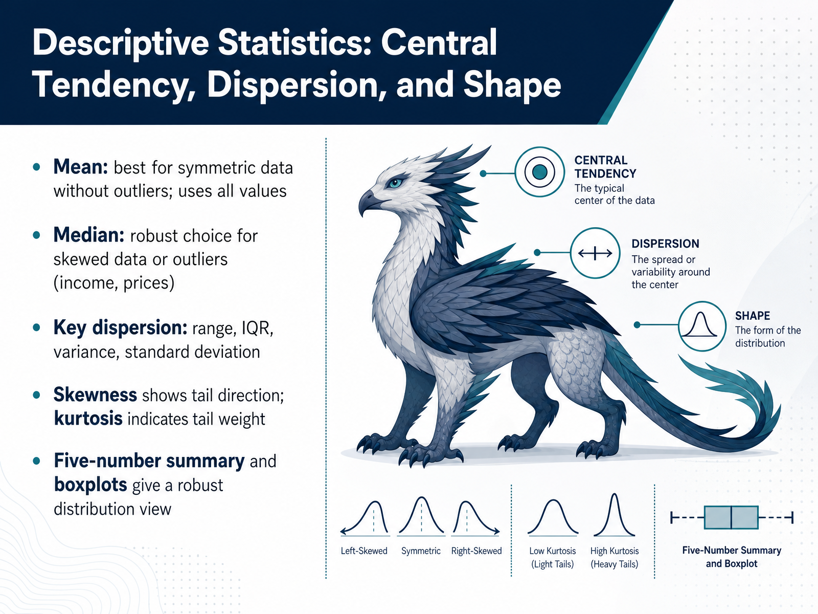 Descriptive Statistics: Central Tendency, Dispersion, and Shape