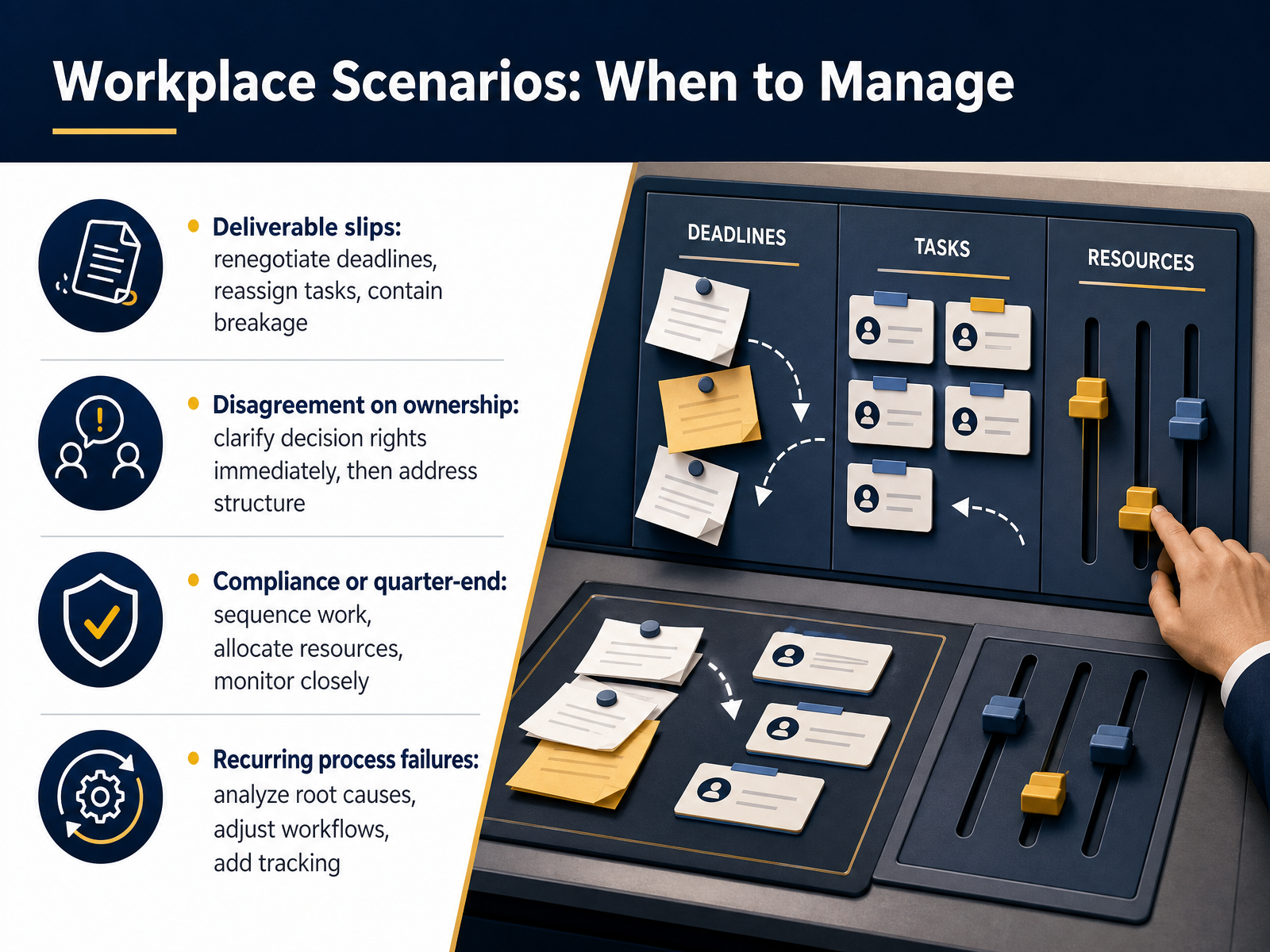 Workplace Scenarios: When to Manage