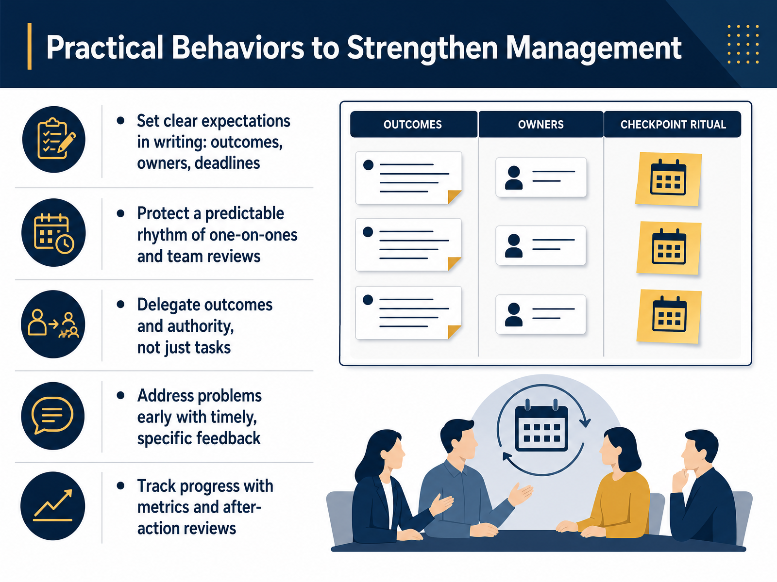 Practical Behaviors to Strengthen Management