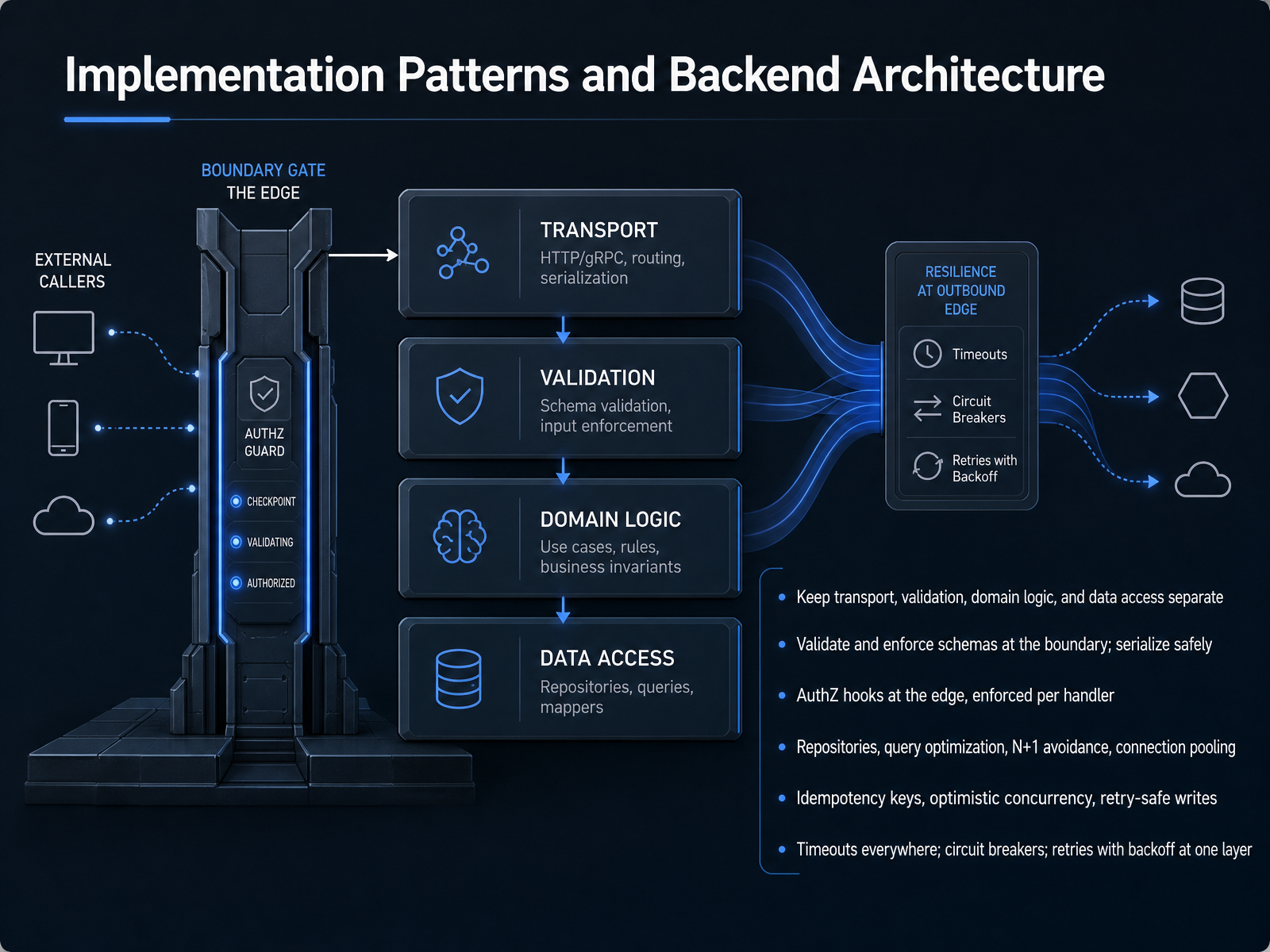 Implementation Patterns and Backend Architecture