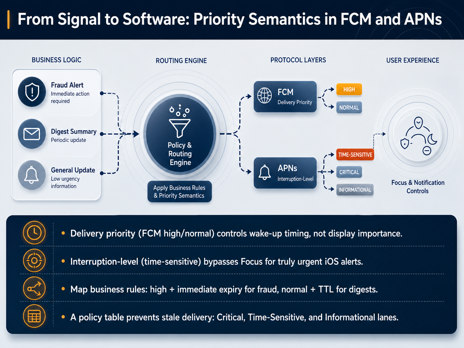 From Signal to Software: Priority Semantics in FCM and APNs