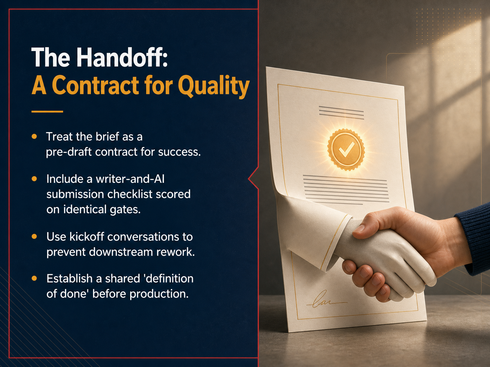 The Handoff: A Contract for Quality