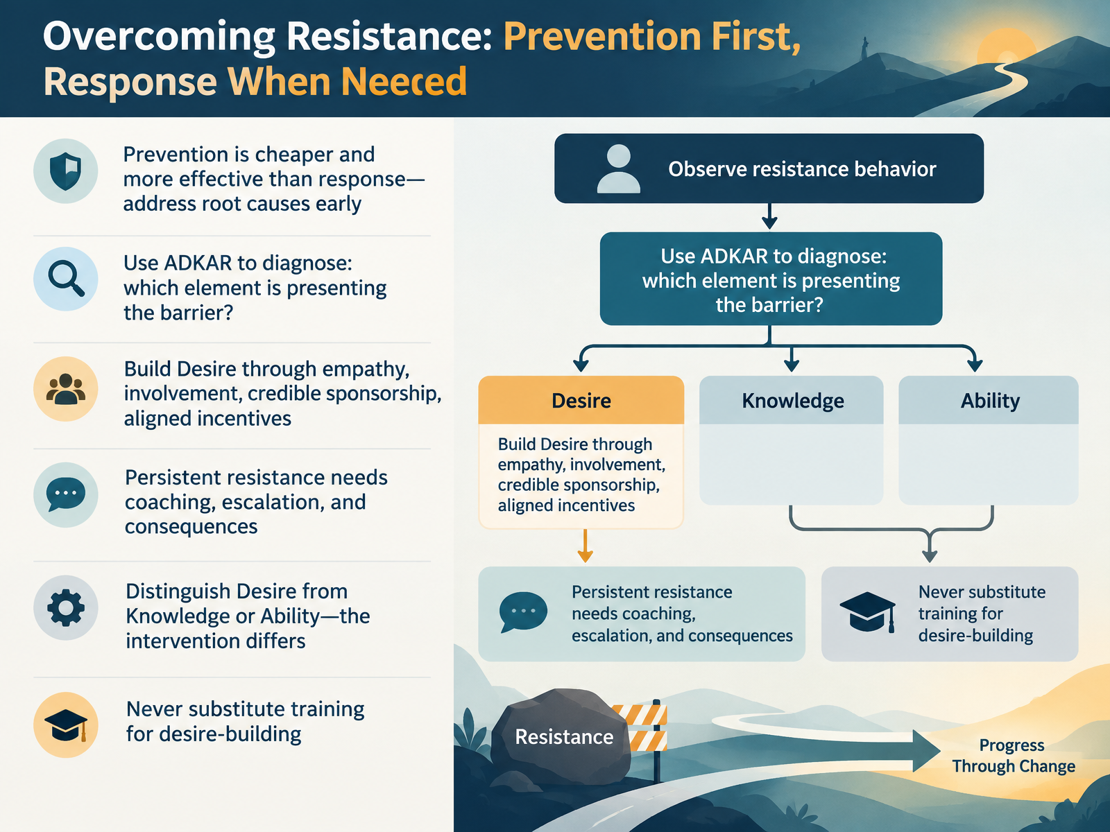 Overcoming Resistance: Prevention First, Response When Needed