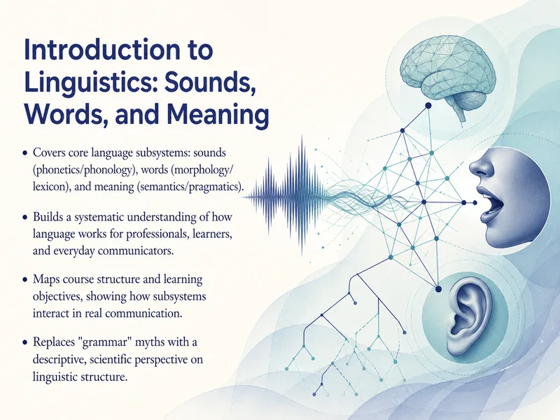 Foundations of Linguistics: Sounds, Words, Meaning — digital-human course