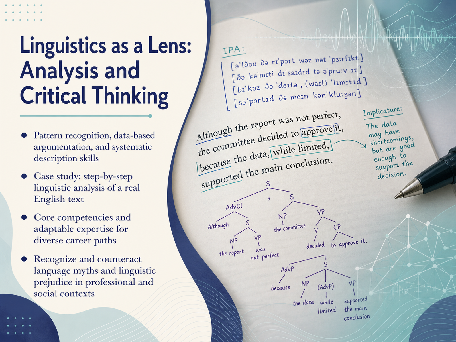 Linguistics as a Lens: Analysis and Critical Thinking