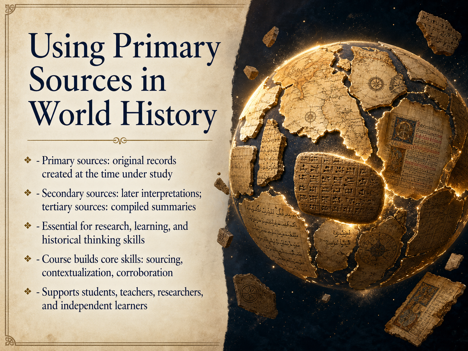Primary Sources for World History