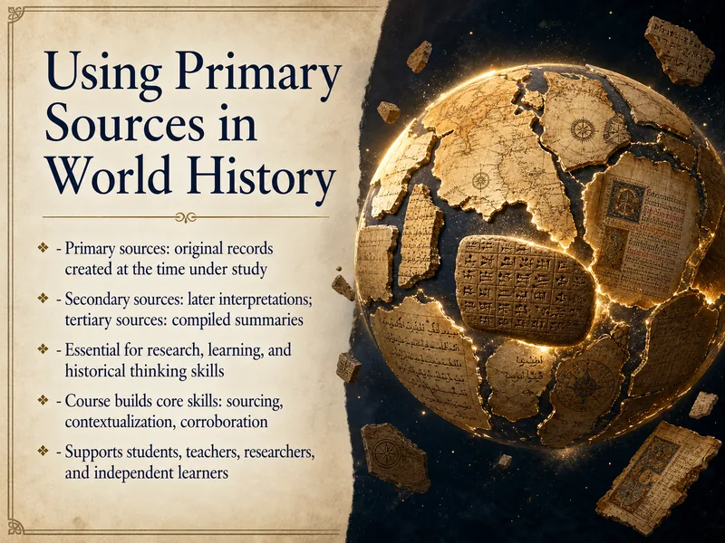 Primary Sources for World History — digital-human course