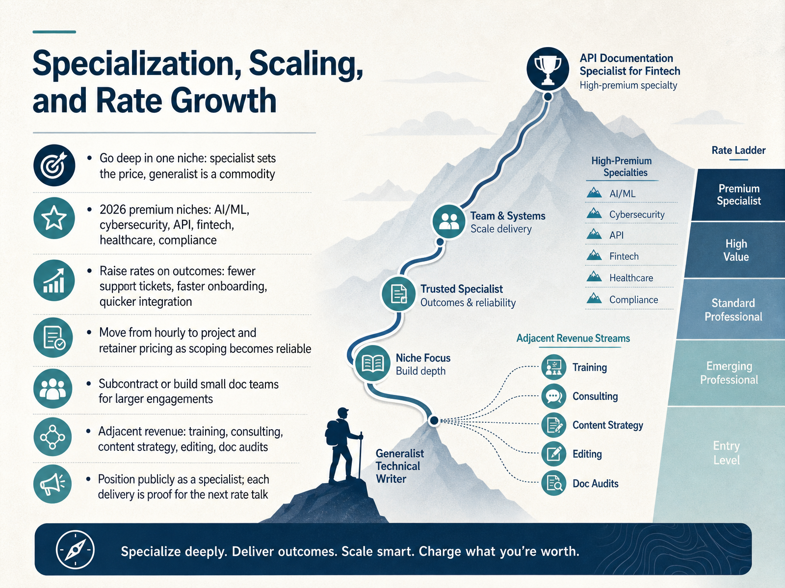 Specialization, Scaling, and Rate Growth